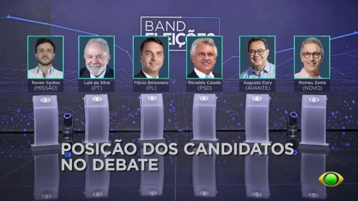 Foto da matéria: Band define posição de Lula e candidatos no debate presidencial